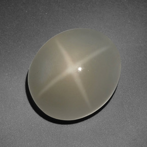 Piedra de luna estrella crema natural de 9,94 ct, corte óvalo, translúcido