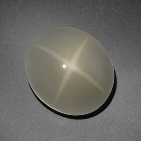 Piedra de luna estrella crema natural de 9,94 ct, corte óvalo, translúcido