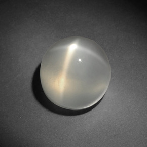 Piedra de luna estrella blanco natural de 9,44 ct, corte redondo, translúcido