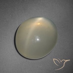 Piedra lunar estrella Amarillo claro natural de 10.38 ct, Ovalada, Translúcido