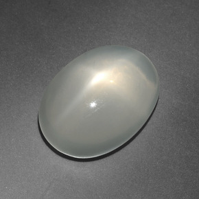 Piedra de luna estrella crema natural de 12,21 ct, corte óvalo, translúcido