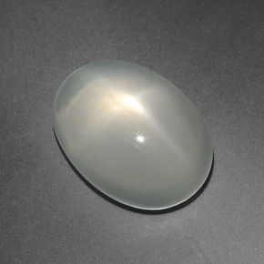 Piedra de luna estrella crema natural de 12,21 ct, corte óvalo, translúcido