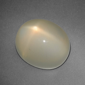 Piedra de luna estrella amarillo natural de 12,35 ct, corte óvalo, translúcido