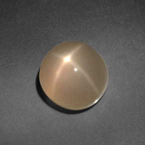 Piedra de luna estrella crema natural de 4,98 ct, corte redondo, translúcido