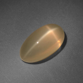 Piedra de luna estrella crema natural de 4,71 ct, corte óvalo, translúcido