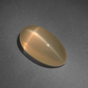 Piedra de luna estrella crema natural de 4,71 ct, corte óvalo, translúcido