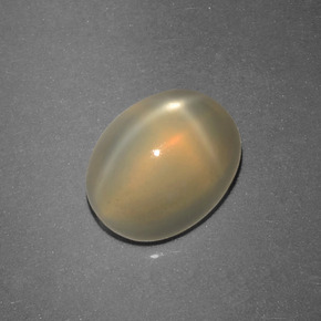 Piedra de luna estrella crema natural de 2,74 ct, corte óvalo, translúcido