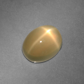 Piedra de luna estrella crema natural de 2,73 ct, corte óvalo, translúcido