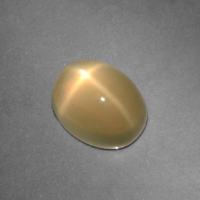 Piedra de luna estrella crema natural de 2,73 ct, corte óvalo, translúcido