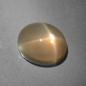 Piedra de luna estrella crema natural de 3,49 ct, corte óvalo, translúcido