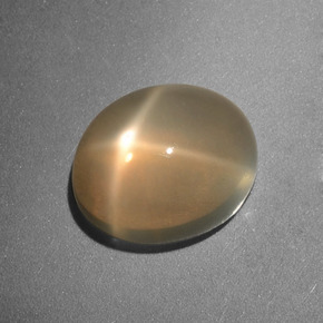 Piedra de luna estrella crema natural de 3,49 ct, corte óvalo, translúcido