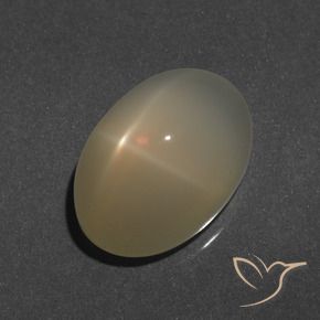 Piedra lunar estrella Amarillo claro natural de 8.92 ct, Ovalada, Translúcido
