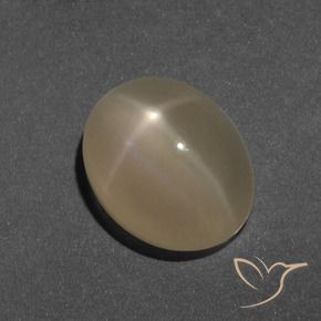 Piedra lunar estrella Naranja marrón natural de 5.19 ct, Ovalada, Translúcido