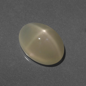 Piedra de luna estrella blanco natural de 5,71 ct, corte óvalo, translúcido