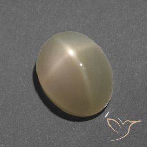 Piedra lunar estrella Amarillo claro natural de 6.35 ct, Corte Óvalo, Translúcido