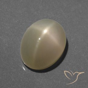 Piedra lunar estrella Amarillo claro natural de 6.35 ct, Corte Óvalo, Translúcido