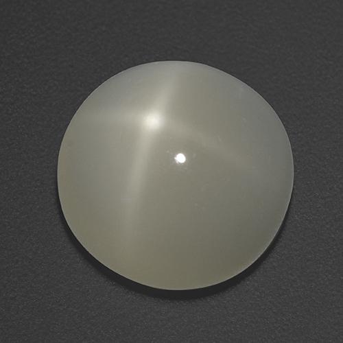 Piedra de luna estrella blanco natural de 5,93 ct, corte redondo, translúcido