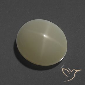 Piedra lunar estrella Amarillo claro natural de 8.98 ct, Ovalada, Opaco