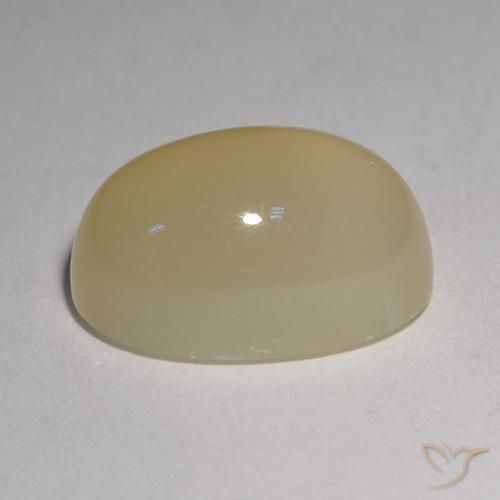 Piedra lunar estrella Marrón pálido natural de 5.38 ct, Ovalada, Translúcido