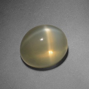 Piedra de luna estrella amarillo natural de 5,48 ct, corte óvalo, translúcido