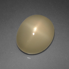 Piedra de luna estrella crema natural de 5,08 ct, corte óvalo, translúcido