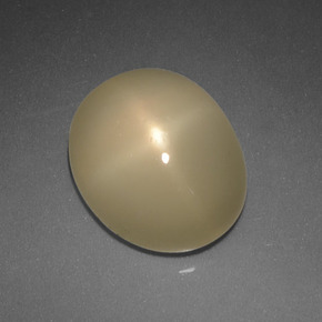 Piedra de luna estrella crema natural de 5,08 ct, corte óvalo, translúcido