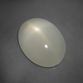 Piedra de luna estrella blanco natural de 5,60 ct, corte óvalo, translúcido