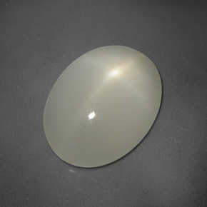 Piedra de luna estrella blanco natural de 5,60 ct, corte óvalo, translúcido