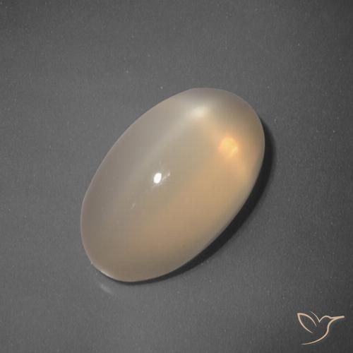 5.51ct Natural Naranja claro medio Piedra lunar estrella, Ovalada, Translúcido, Photo A