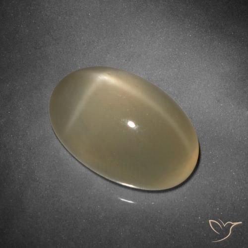 9.25ct Natural Marrón tortilla claro Piedra lunar estrella, Ovalada, Translúcido, Photo A