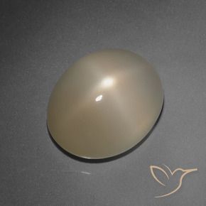 Piedra lunar estrella Marrón pálido natural de 7.89 ct, Ovalada, Translúcido