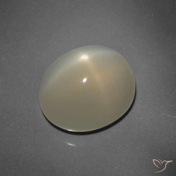 7.24ct Natural Marrón terroso Piedra lunar estrella, Ovalada, Translúcido