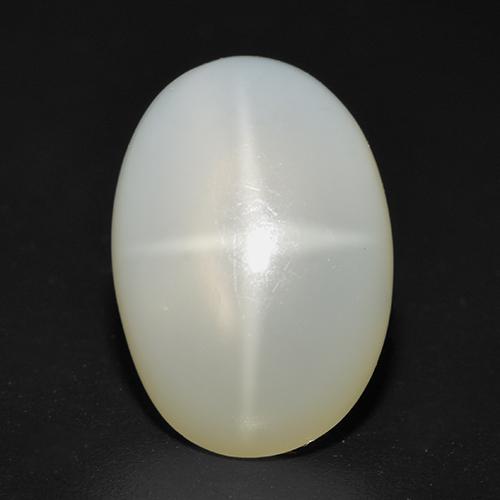 Piedra de luna estrella blanco natural de 5,32 ct, corte óvalo, translúcido