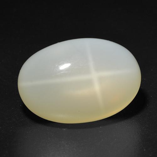 Piedra de luna estrella blanco natural de 5,32 ct, corte óvalo, translúcido
