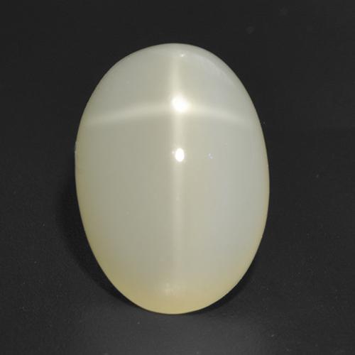 Piedra de luna estrella blanco natural de 5,34 ct, corte óvalo, translúcido