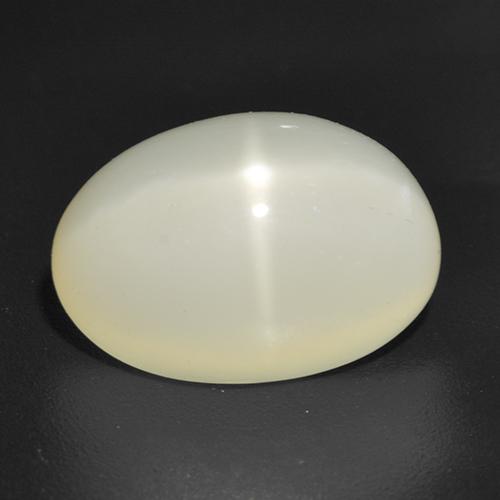 Piedra de luna estrella blanco natural de 5,34 ct, corte óvalo, translúcido