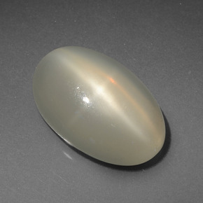 Piedra de luna estrella crema natural de 7,36 ct, corte óvalo, translúcido