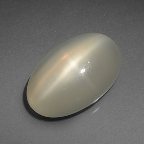 Piedra de luna estrella crema natural de 7,36 ct, corte óvalo, translúcido