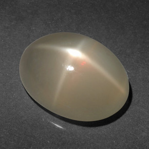 Piedra de luna estrella crema natural de 6,65 ct, corte óvalo, translúcido