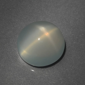 Piedra de luna estrella blanco natural de 7,44 ct, corte redondo, translúcido