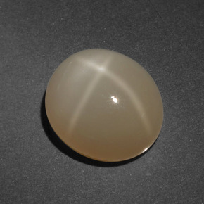 Piedra de luna estrella naranja natural de 4,80 ct, corte óvalo, translúcido
