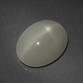Piedra de luna estrella blanco natural de 7,01 ct, corte óvalo, translúcido