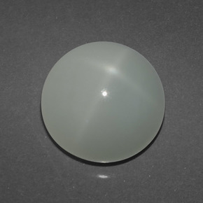 Piedra de luna estrella crema natural de 6,77 ct, corte redondo, translúcido
