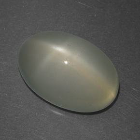 Piedra de luna estrella blanco natural de 6,74 ct, corte óvalo, translúcido