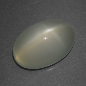 Piedra de luna estrella blanco natural de 6,74 ct, corte óvalo, translúcido