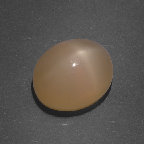 Piedra de luna estrella naranja natural de 5,16 ct, corte óvalo, translúcido