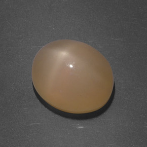 Piedra de luna estrella naranja natural de 5,16 ct, corte óvalo, translúcido
