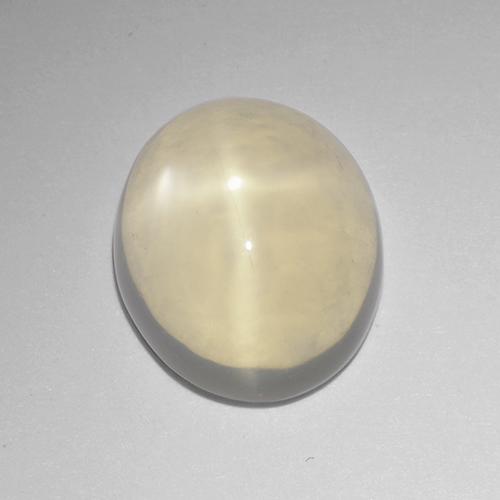 Piedra de luna estrella blanco natural de 4,56 ct, corte óvalo, transparente