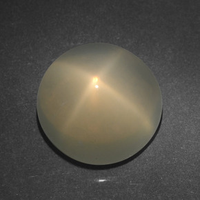 Piedra de luna estrella crema natural de 4,95 ct, corte redondo, translúcido