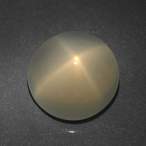 Piedra de luna estrella crema natural de 4,95 ct, corte redondo, translúcido